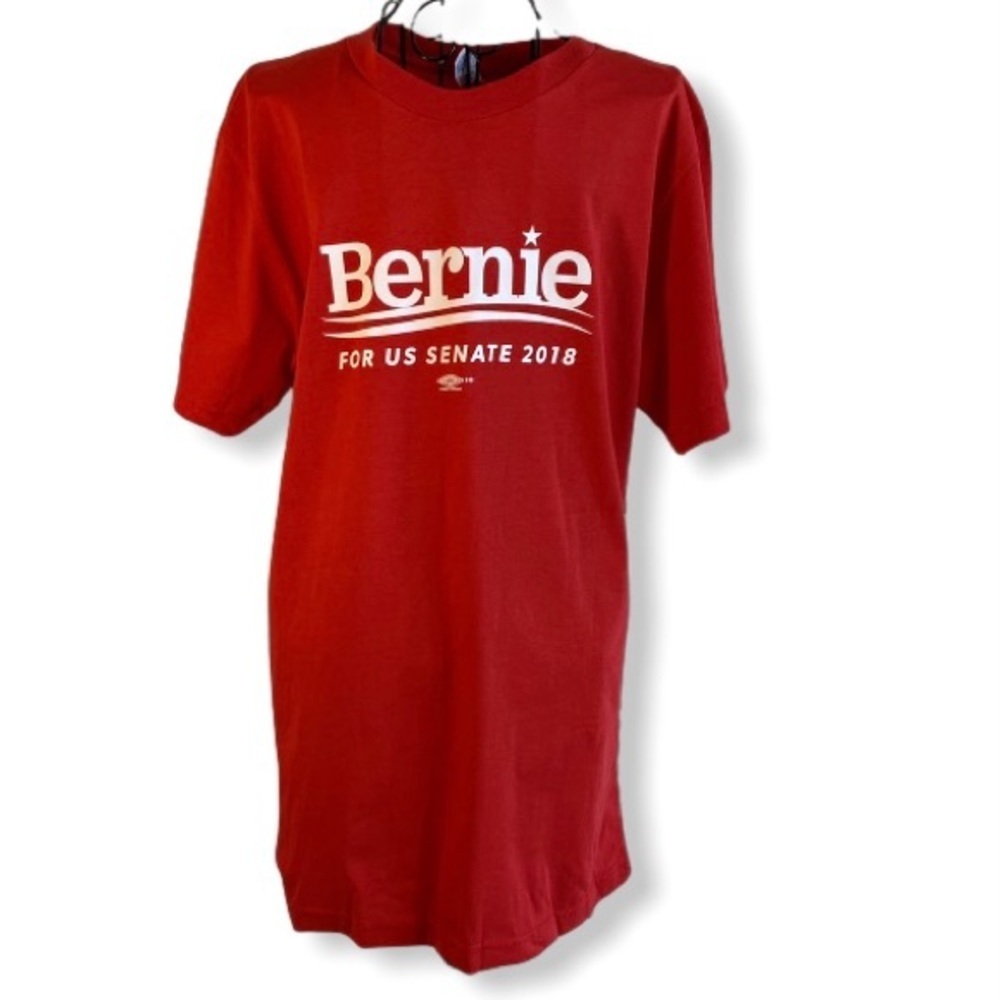 Bernie Sanders For Us Senate 2018 Campaign T-Shirt Red Like New Made In Usa